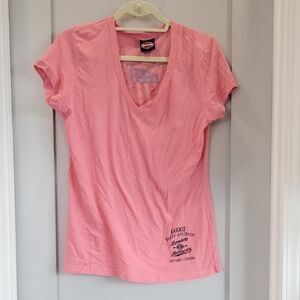 Harley-Davidson Pink Short Sleeve V-Neck Tee